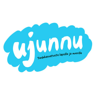 Logo. Teksti uJunnu tiedekasvatusta lapsille ja nuorille